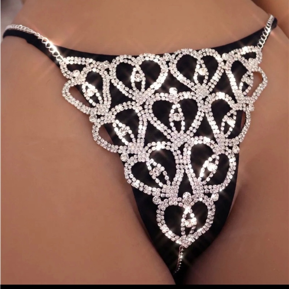 (Last 1) Boho Rhinestone body bra and thong body jewelry - Picture 10 of 10